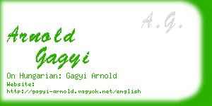 arnold gagyi business card